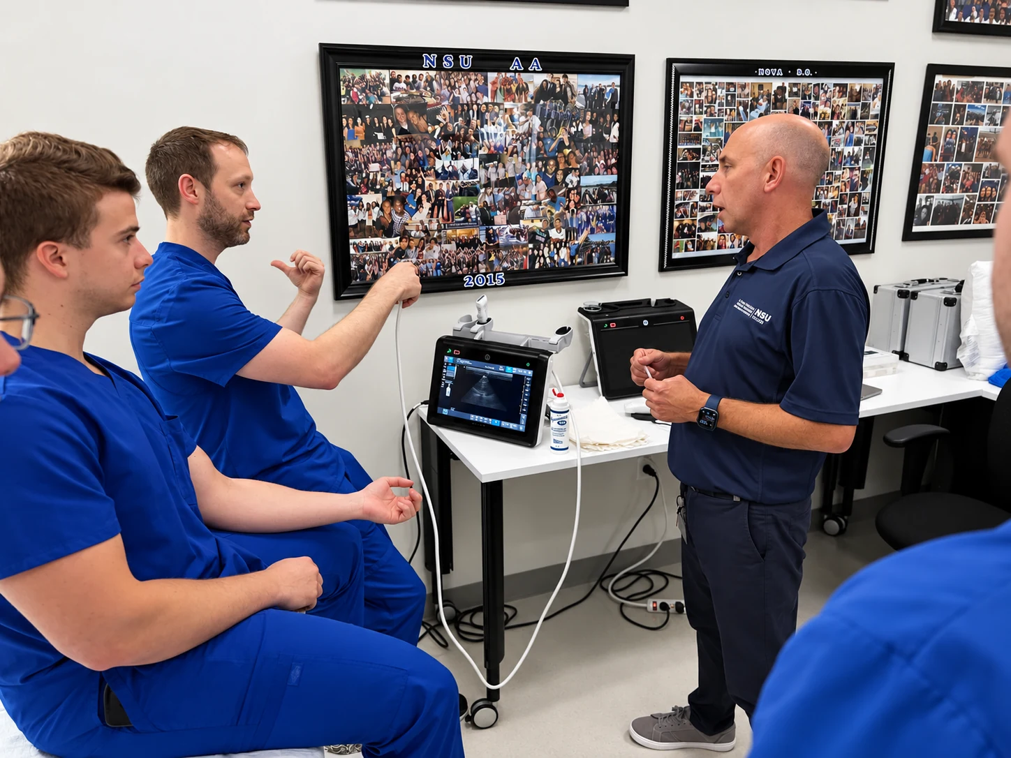 Participants learning together in a clinical classroom.